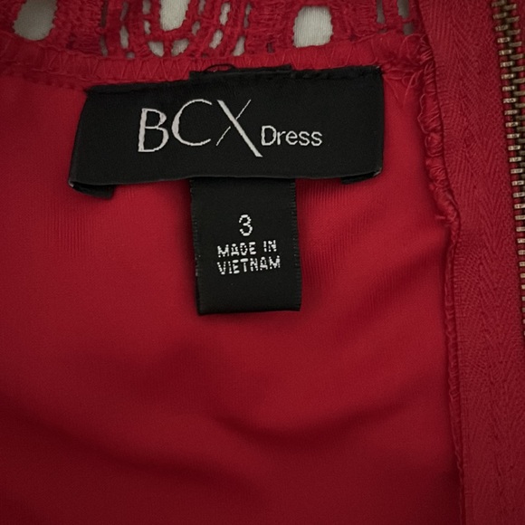 Juniors BCX Red Off-Shoulder Party Dress- Size 3 - Picture 5 of 5